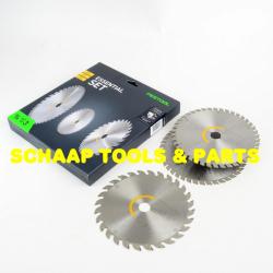 Cirkelzaagblad 168x20x1,8 mm set Essential met 3 zaagbladen voor HOUT 2x fijn WD42 en 1x universeel W28 voor TS60K CSC-SYS50 | 578566